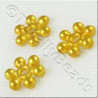 Snowflake Metal Bead 8mm - Gold 30pcs