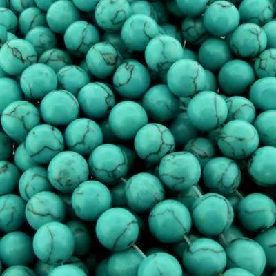 Synthetic Turquoise Round Beads 8mm - Turquoise