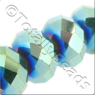 14mm crystal beads green iris, pack of 16 — faceted for jewelry making and beadwork