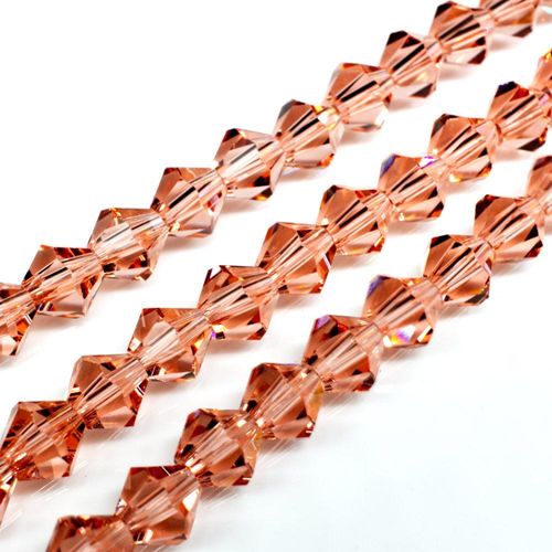 8mm crystal bicone beads rose — faceted for jewelry making and beadwork