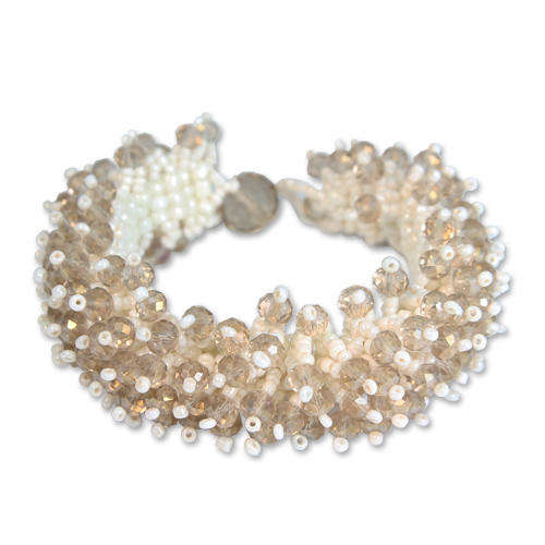 Evelyn Bracelet Bead Pack champagne bracelet making kit — DIY set with beads and instructions for creating handmade jewelry
