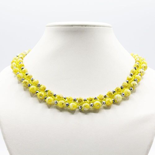 Savannah Jewellery Set silver lemon jewelry making kit — DIY set with beads and instructions for creating handmade jewelry