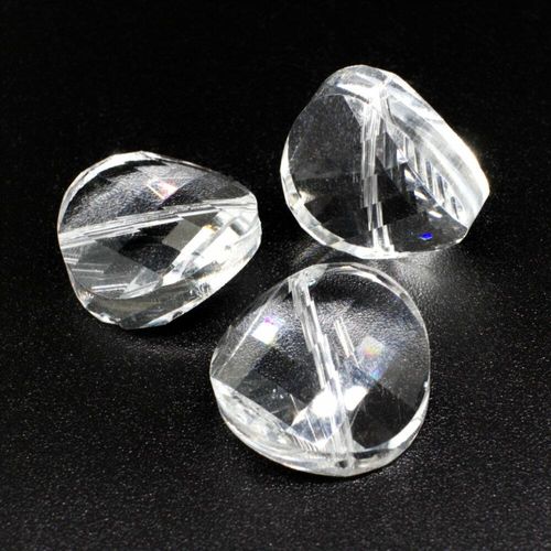 18mm crystal beads clear, pack of 6 — faceted for jewelry making and beadwork