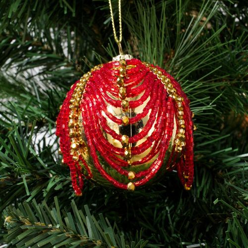 Lillian Bauble Zoom 28/3 gold red jewelry making kit — DIY set with beads and instructions for creating handmade jewelry