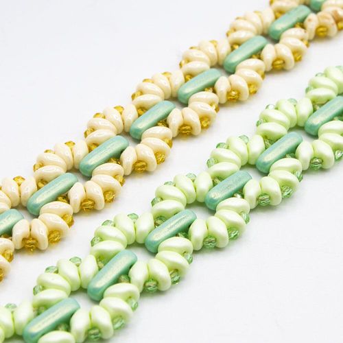 Marguerite Bracelet Makes 2 powdery pastels bracelet making kit — DIY set with beads and instructions for creating handmade jewelry
