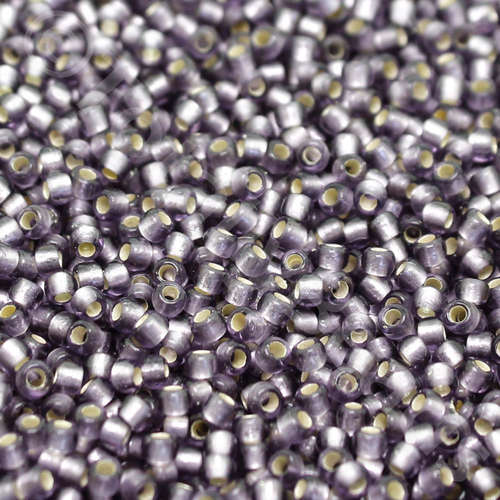 Toho Size 11 Seed Beads 10g - Silver Lined Frosted Lt Tanzanite