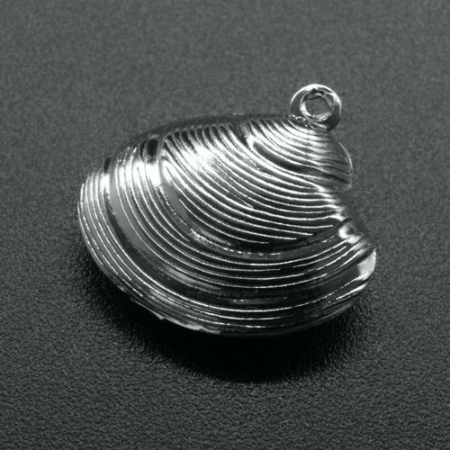 Iron Silver Charm Clam Shell 19mm 10pcs for jewellery making