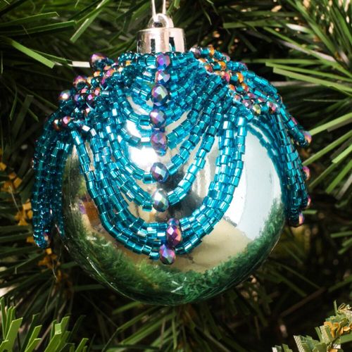 Lillian Bauble Zoom 28/3 teal jewelry making kit — DIY set with beads and instructions for creating handmade jewelry
