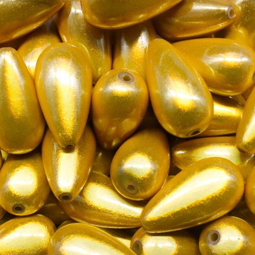 Miracle Bead 23mm Drop Dark Gold 6pcs for jewellery making