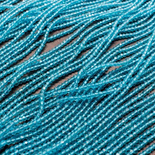 1.5mm crystal beads turquoise — faceted for jewelry making and beadwork