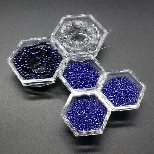 Yasmin Bauble Zoom 25/4 sapphire jewelry making kit — DIY set with beads and instructions for creating handmade jewelry