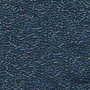 size 11 Miyuki Delica seed beads db085 lined blue ab 5g — 5g pack, premium Japanese cylinder beads perfect for bead weaving, embroidery,…