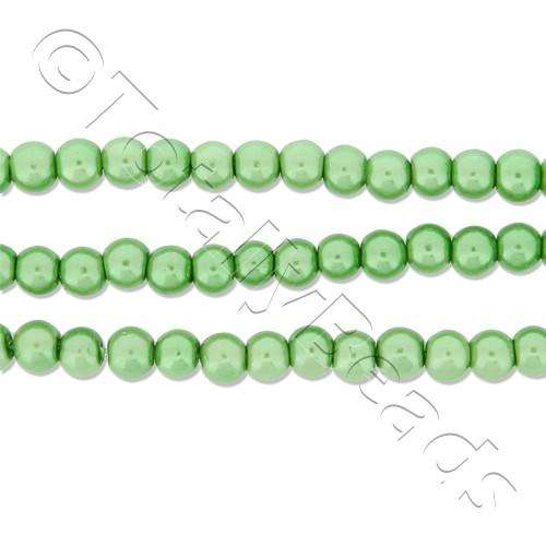 Glass Pearl Round Beads 3mm - Fresh Green