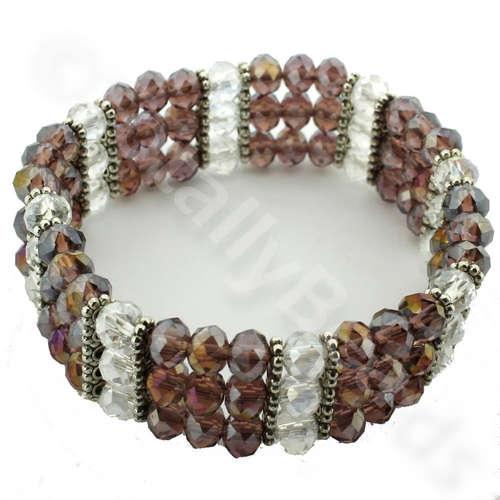 Beatrice Bracelet crystal amethyst bundle pack bracelet making kit — DIY set with beads and instructions for creating handmade jewelry