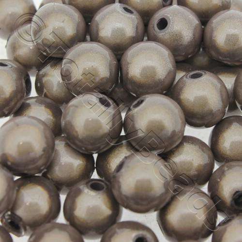 10mm Miracle acrylic round beads 10mm round shadow 40pcs — pack of 40, reflective 3D-effect beads ideal for jewelry making, crafts, and d…