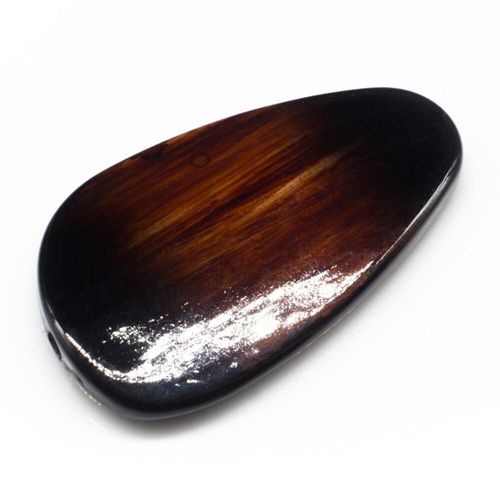Acrylic Colourful Brush Flat Nugget Bead 55mm 1pc Brown for jewellery making