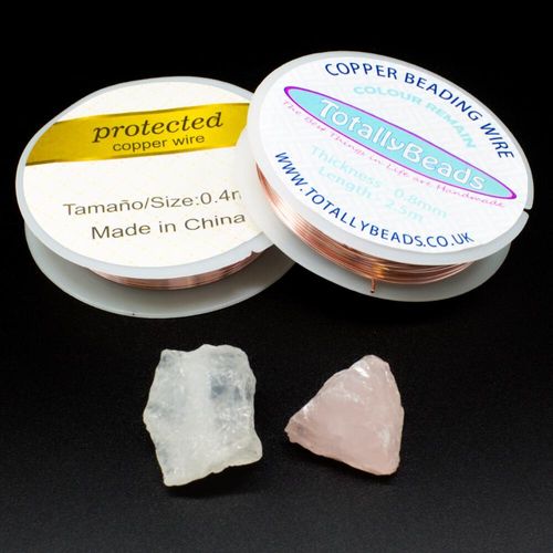 BC 2023 WK 33: Rock Pendant Crystal & Rose Quartz 4mm for jewellery making