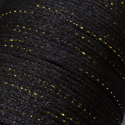 Rattail Cord 2mm 5 metres Black & Gold for jewellery making