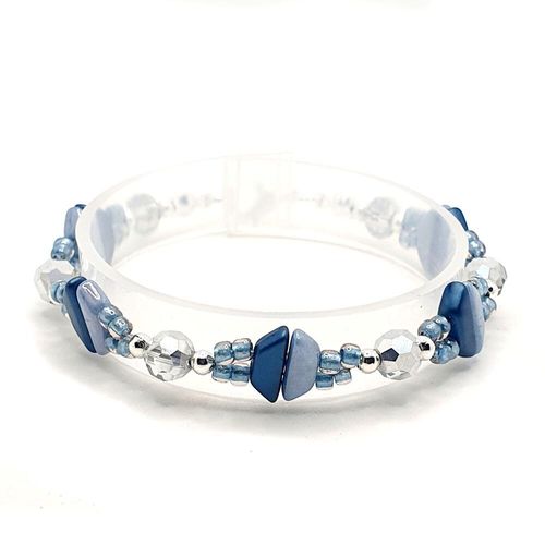 Hazel Tinos Jewellery blue & petrol jewelry making kit — DIY set with beads and instructions for creating handmade jewelry