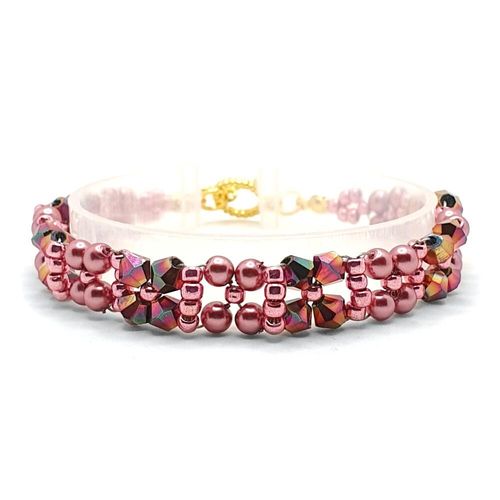 Dorothy Crystal Bracelets pink bracelet making kit — DIY set with beads and instructions for creating handmade jewelry