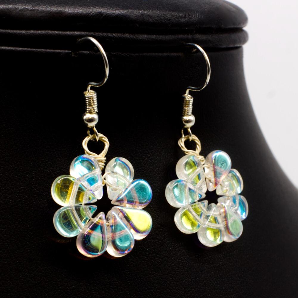 Azalea Amos Earrings 3 Pairs crystal ab earring making kit — DIY set with beads and instructions for creating handmade jewelry
