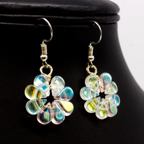 Azalea Amos Earrings 3 Pairs crystal ab earring making kit — DIY set with beads and instructions for creating handmade jewelry