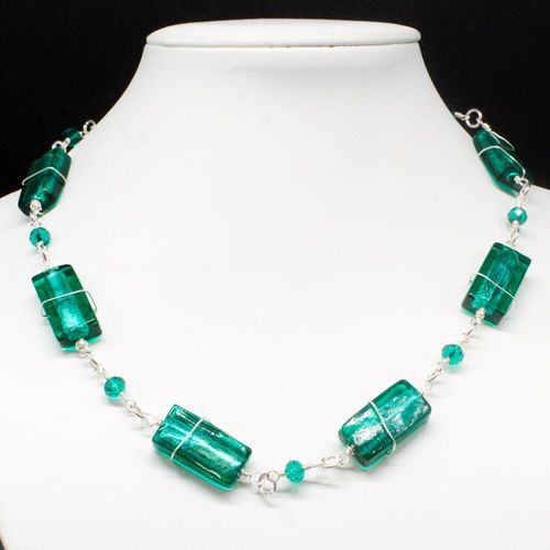 Sophie Necklace teal necklace making kit — DIY set with beads and instructions for creating handmade jewelry