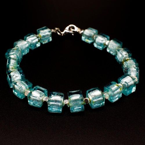 Maddy Bracelet Makes 3 aqua bracelet making kit — DIY set with beads and instructions for creating handmade jewelry
