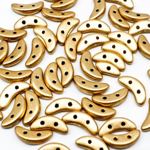 10mm Czech glass glass beads mat metallic flax — pack of 7, high-quality two-hole beads ideal for jewelry making, bead weaving, and crafts