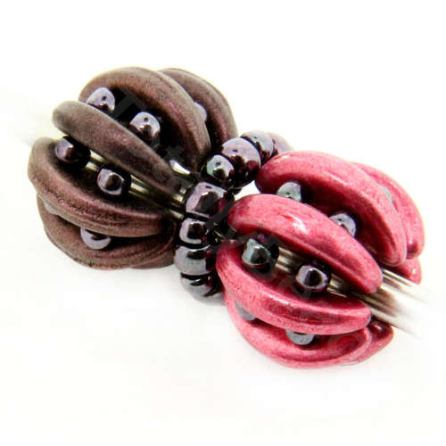 Erudite Crescent Bead Pack berry hematite jewelry making kit — DIY set with beads and instructions for creating handmade jewelry
