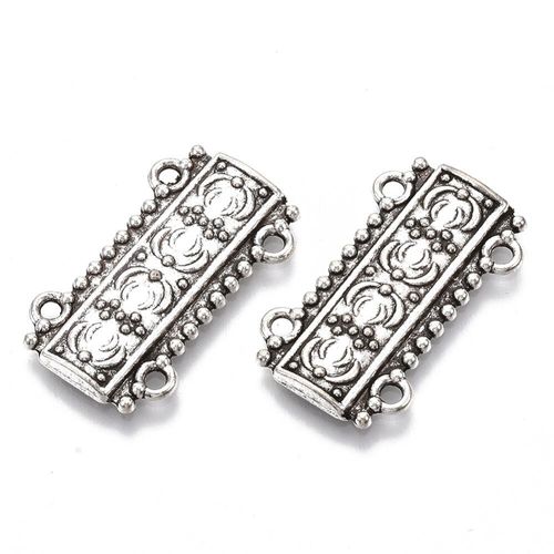 Antique Silver Metal Connector Bar 28mm 8pcs for jewellery making
