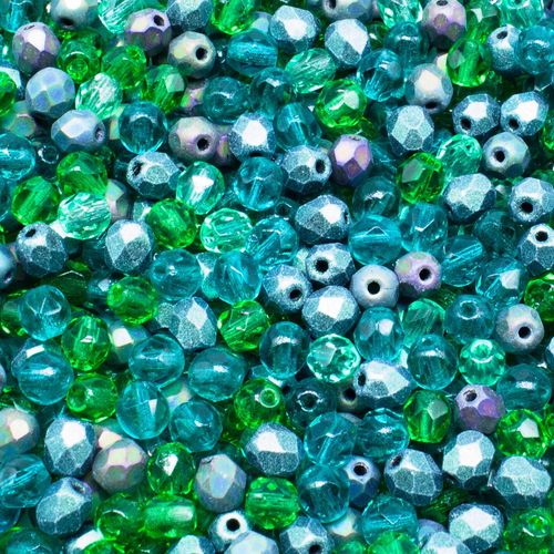 4mm Czech glass glass beads tempting teal 500pcs — pack of 500, high-quality two-hole beads ideal for jewelry making, bead weaving, and c…