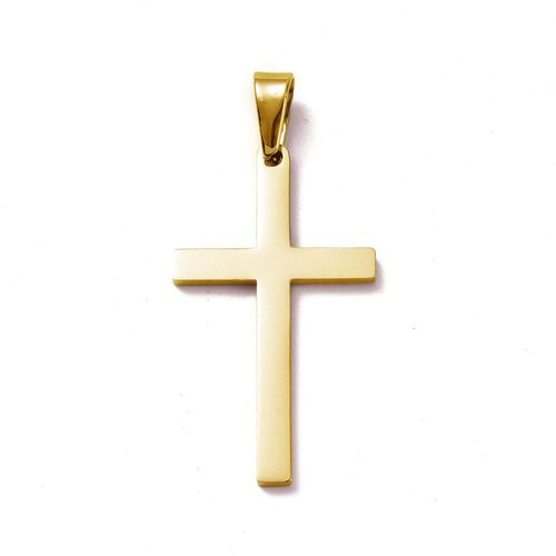 Stainless Steel Cross 42mm Gold for jewellery making