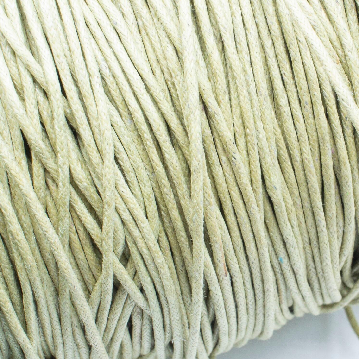 Wax Cotton Cord 1.5mm 4 metres Light Sage for jewellery making