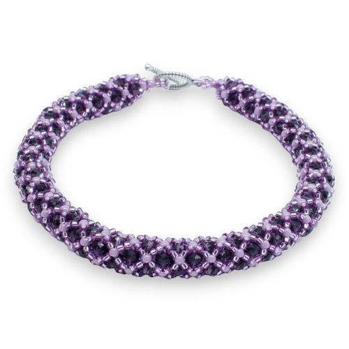 Letizia Crystal Jewellery Makes 2 purple grape jewelry making kit — DIY set with beads and instructions for creating handmade jewelry