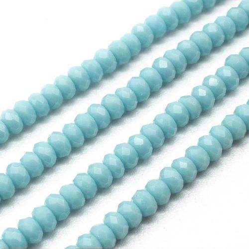 3.5mm crystal beads caribbean blue, pack of 130 — faceted for jewelry making and beadwork