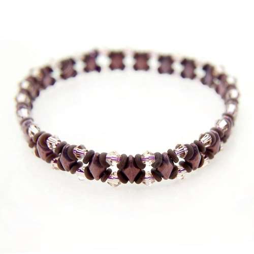 GemDuo Sparkle Bracelets Bundle light amethyst bracelet making kit — DIY set with beads and instructions for creating handmade jewelry