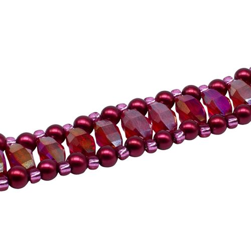 Shannon Rice Bracelet Makes 2 red bracelet making kit — DIY set with beads and instructions for creating handmade jewelry