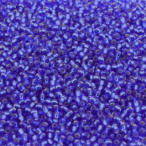 Toho Size 11 Seed Beads 10g - Silver Lined Sapphire