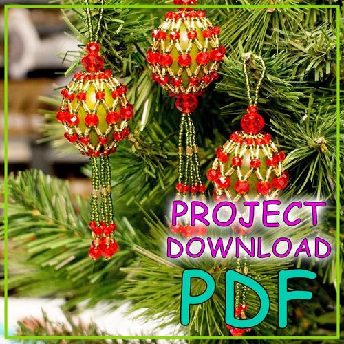 Oval Olive Bauble Decoration PDF Download for jewellery making