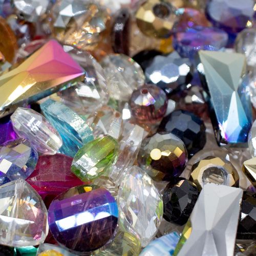 Large Crystal Mixed Selection 100g Large Beads 40mm for jewellery making