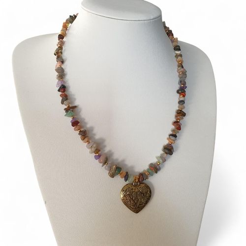 Colleen Gemstone Necklace/Bracelet mixed / gold bracelet making kit — DIY set with beads and instructions for creating handmade jewelry