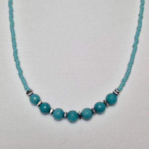 Kerry Jade Necklace Makes 2 amazonite necklace making kit — DIY set with beads and instructions for creating handmade jewelry