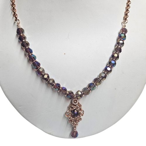 Crystal Romanov Necklaces amethyst necklace making kit — DIY set with beads and instructions for creating handmade jewelry
