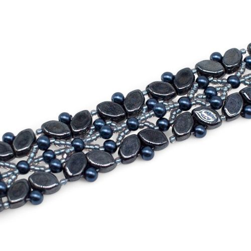Par Puca Precieux Bracelet Hematite 3mm 2pcs for jewellery making