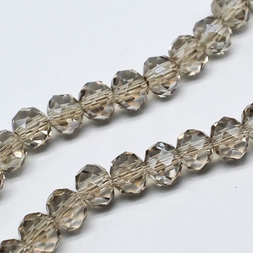 8mm crystal beads light champagne, pack of 70 — faceted for jewelry making and beadwork