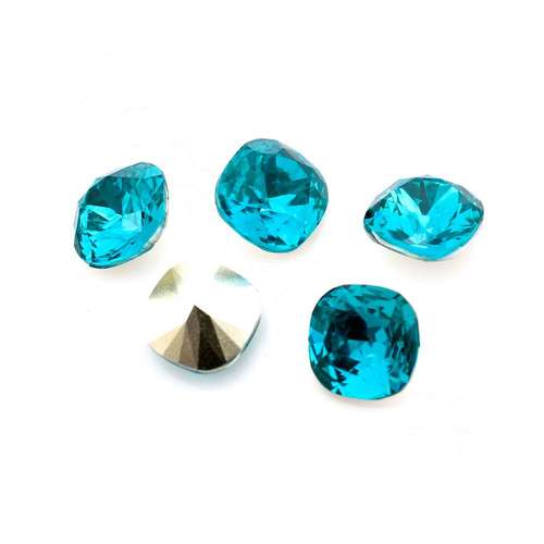 10mm resin Rivoli stone dark turquoise 1pc — faceted round crystal-style cabochon ideal for jewelry making, settings, and crafts