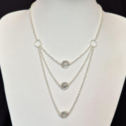 Tamara Crystal Link Necklace rainbow clear necklace making kit — DIY set with beads and instructions for creating handmade jewelry