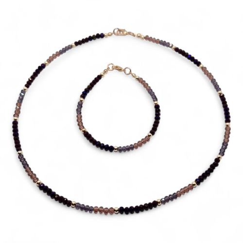 Danniella Crystal Rainbow Jewellery 3 Sets bouquet jewelry making kit — DIY set with beads and instructions for creating handmade jewelry