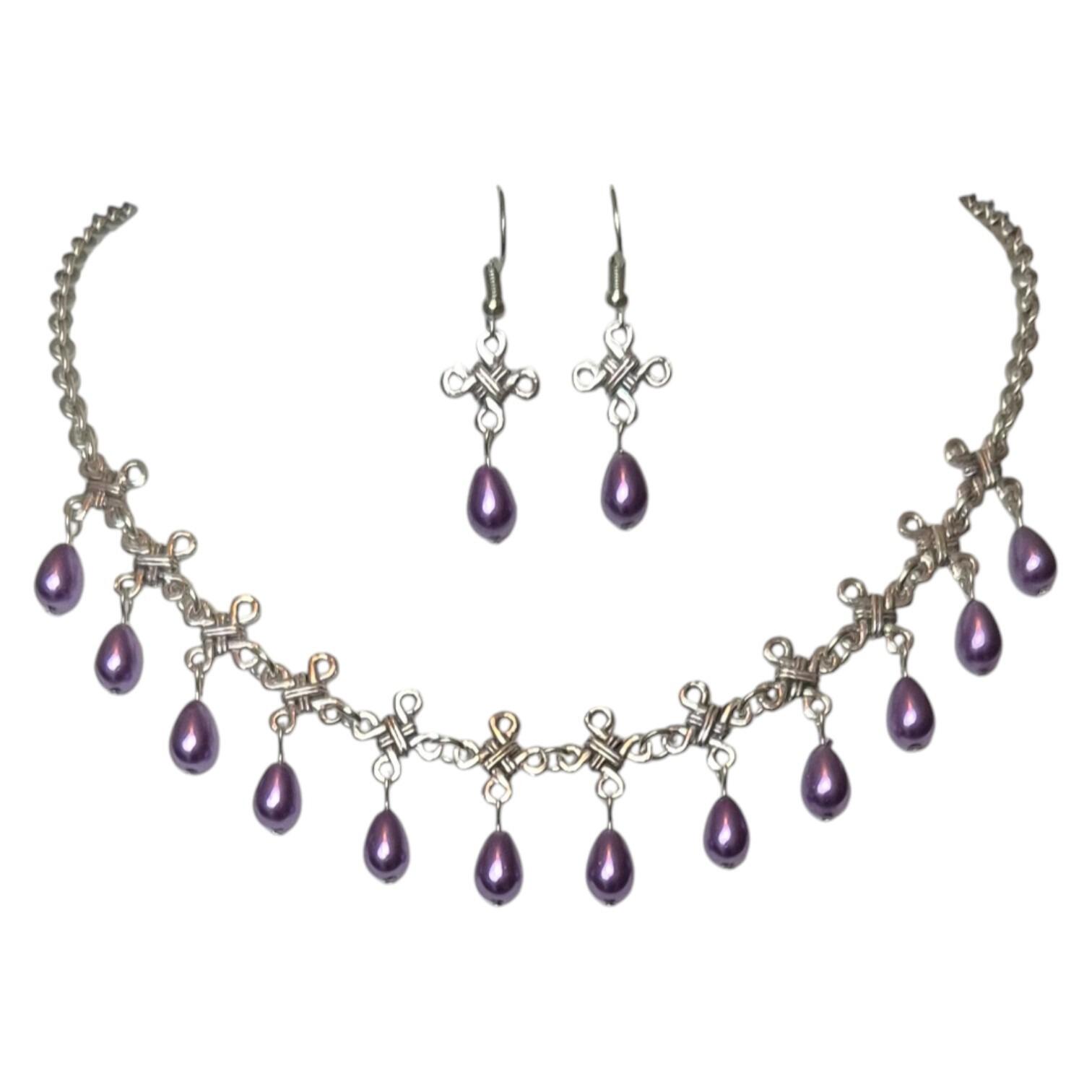 Judith Jewellery Dark Lavender jewelry making kit — DIY set with beads and instructions for creating handmade jewelry